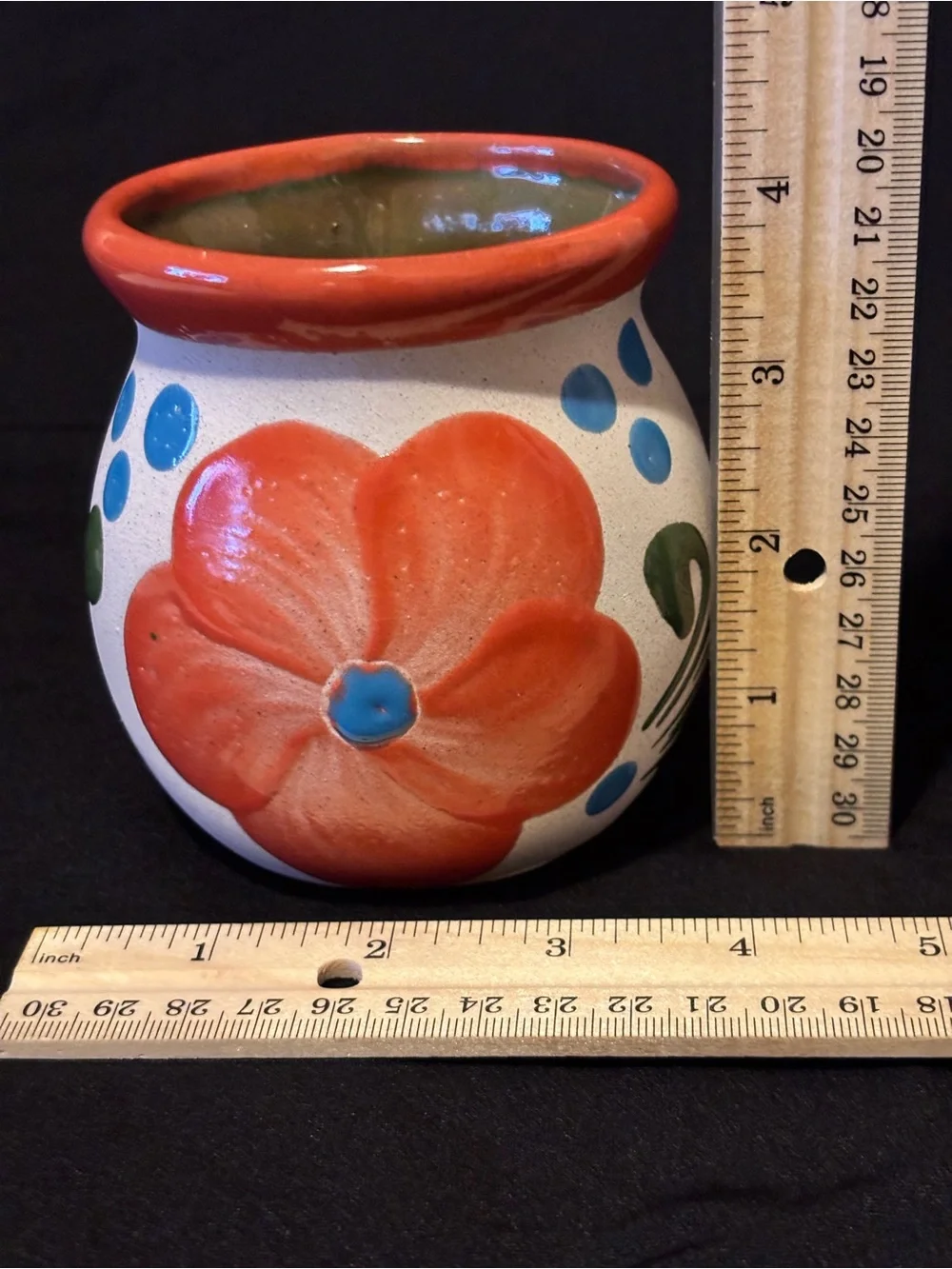 Mexican Handpainted Pottery Mug.